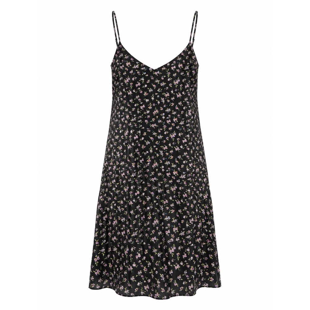 Stitch & Pine Floral Y2K Slip Mesh Mini Dress Small V-Neck Adjustable Straps